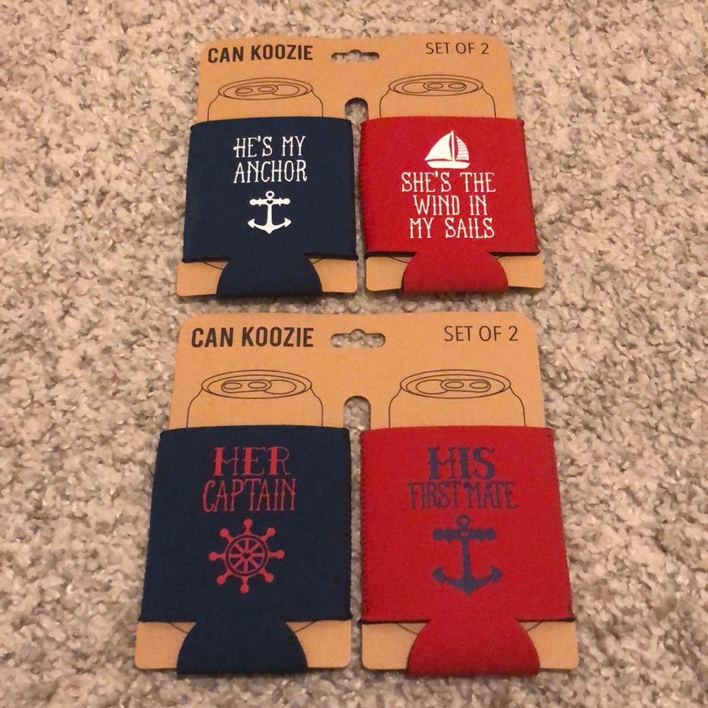 ⚓️Nautical theme koozie set